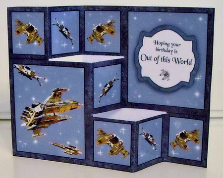 3 Steps pop-out  Spaceships by Pam Stubley