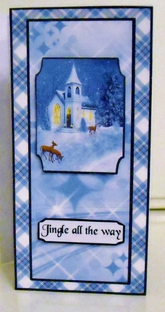 Concertina card White Church by Pam Stubley