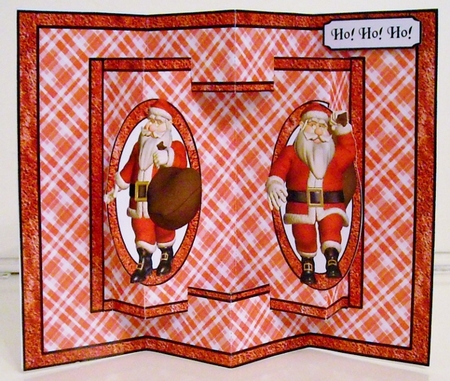 Concertina card Santa by Pam Stubley