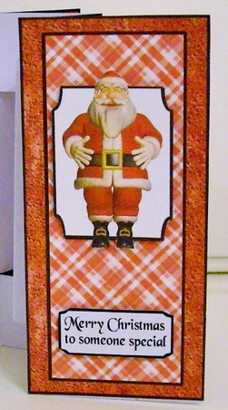 Concertina card Santa by Pam Stubley