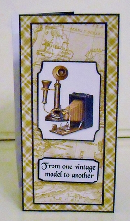 Concertina card Vintage collection by Pam Stubley