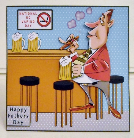 Enjoy A Cigar - Decoupage by Pam Stubley