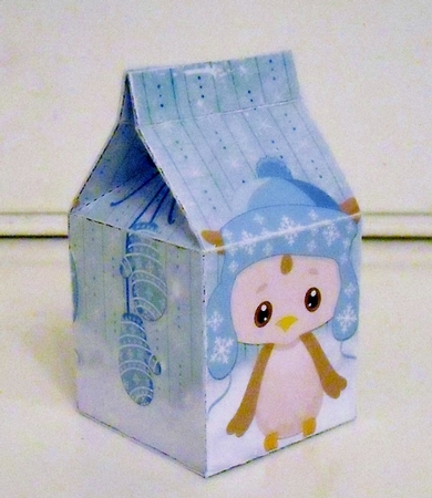Winter Owl Milk Carton 1 by Pam Stubley