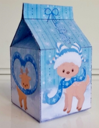 Winter Animal Milk Carton 1 by Pam Stubley