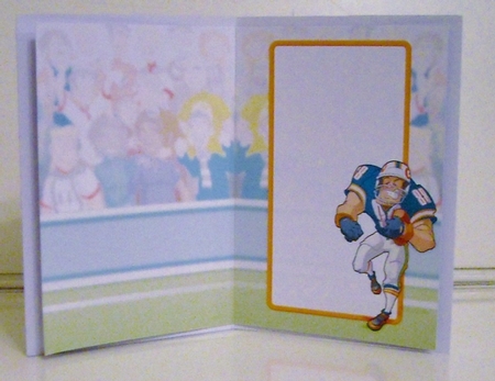 American Football Dude (Aqua and Orange) Insert by Pam Stubley