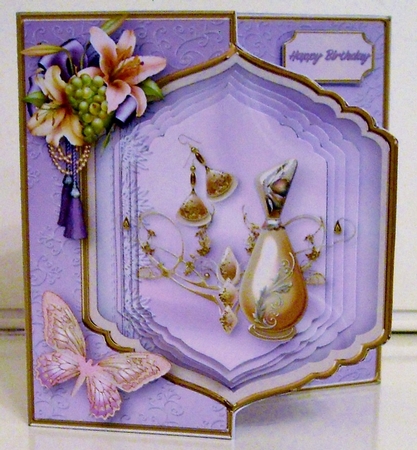Perfume and Jewels Offset Front Card Mini Kit by Pam Stubley