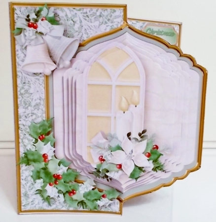 Christmas Candles Offset Front Card Mini Kit by Pam Stubley