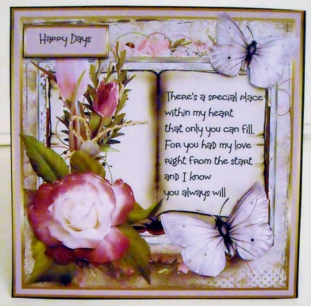 Rose, tulip, and butterfly by Pam Stubley