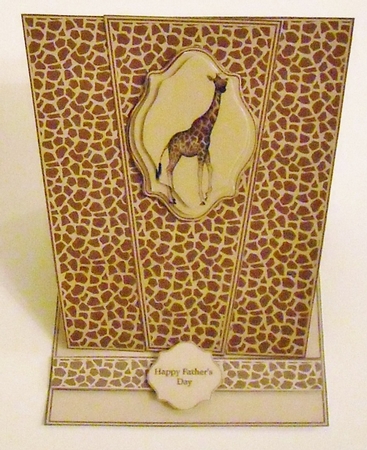 Giraffe triangle easel card. by Pam Stubley