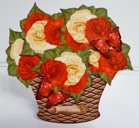 Basket Red & Yellow Begonias Mini Kit by Pam Stubley