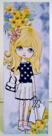 Trendy girl loves to shop with her favourite hand bag tall DL by Pam Stubley