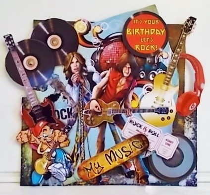 Rebel Rock Over the Edge Tent Card & Envelope (Large) by Pam Stubley