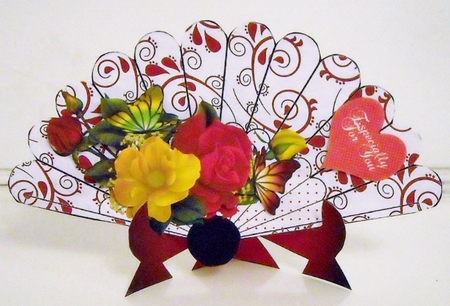 Fan & Roses - A Card for Various Occasions by Pam Stubley