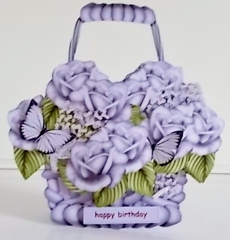 Blue Roses Basket Mini Kit by Pam Stubley