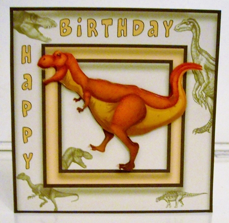 Grrrrr Dinosaur Card Topper - Dinosaur 2 by Pam Stubley