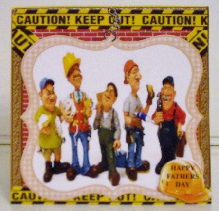 FULL MONTY CONSTRUCTION WORKERS BIRTHDAY FATHERS DAY BEST WISHES  by Pam Stubley