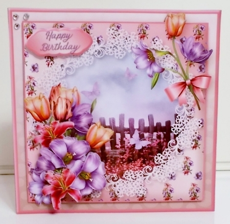 Summer Garden Decoupage Card Mini Kit by Pam Stubley