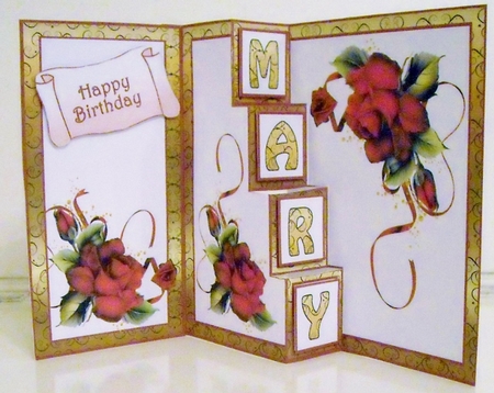 4 step Red Roses by Pam Stubley