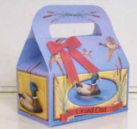 LARGE GIFT BOX - MALLARDS FOR MEN FATHERS DAY BIRTHDAY by Pam Stubley