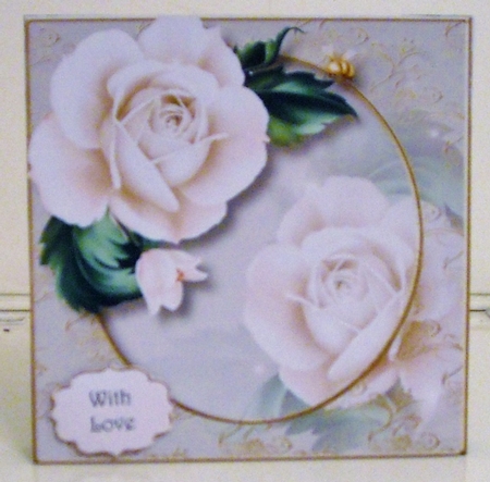 Beautiful White Rose 8x8 by Pam Stubley
