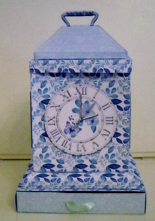 Its a Beautiful Day 3D Carriage Clock Stationery Box by Pam Stubley