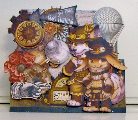 Steam Punkd - Over the Edge Tent Card & Envelope (Large) by Pam Stubley