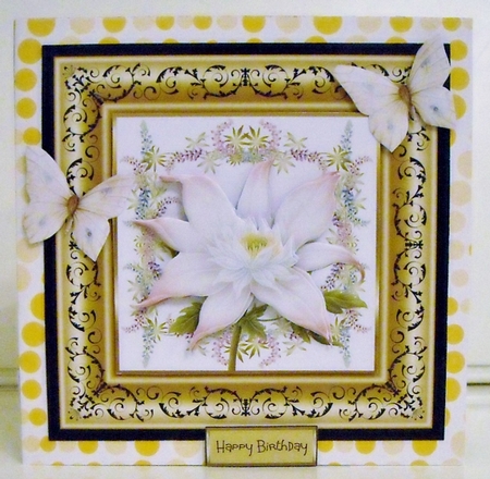 Lily and lupins 7x7 by Pam Stubley