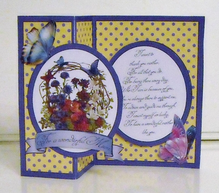 Flower Basket Mothers Day (Purple & Yellow) by Pam Stubley