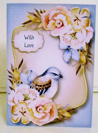 Beautiful Bird & Blooms - Blue & Brown A5 by Pam Stubley
