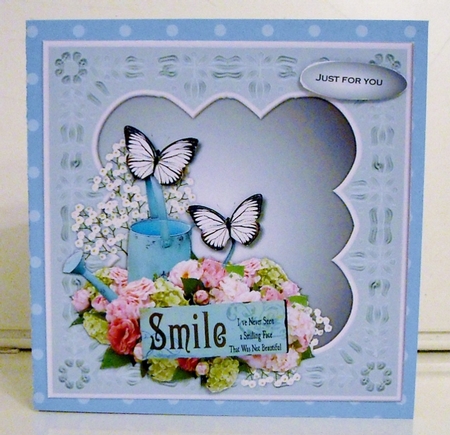 Quick Card 7x7 Spring flowers by Pam Stubley