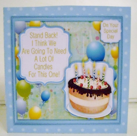 Need More Candles Humor 8x8 by Pam Stubley