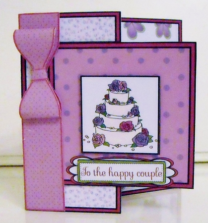 Wedding Cake Half Front Square by Pam Stubley