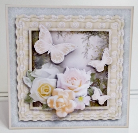 Butterfly Woodland - Frilly Frame Card Mini Kit by Pam Stubley