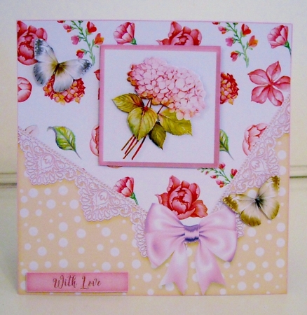 Vintage Watercolour Soft Yellow Pink Card Topper Kit 1375 by Pam Stubley