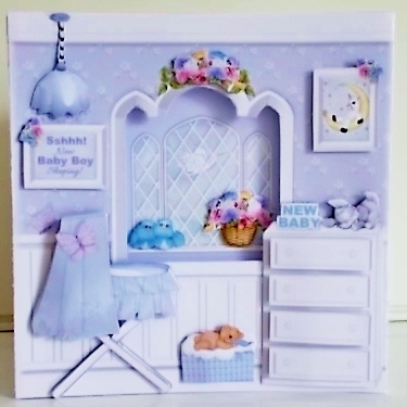 3D BOX CARD KIT - New Baby Boy by Pam Stubley
