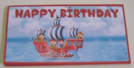 Happy Birthday Pirate Voucher/Money Wallet/Pocket/Envelope by Pam Stubley