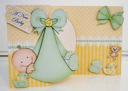3D Shaped No-Hole Fold Back Mini Kit -   New Baby  by Pam Stubley
