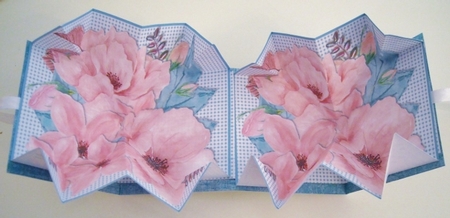 Exploding Card - Blush Pink Flowers by Pam Stubley