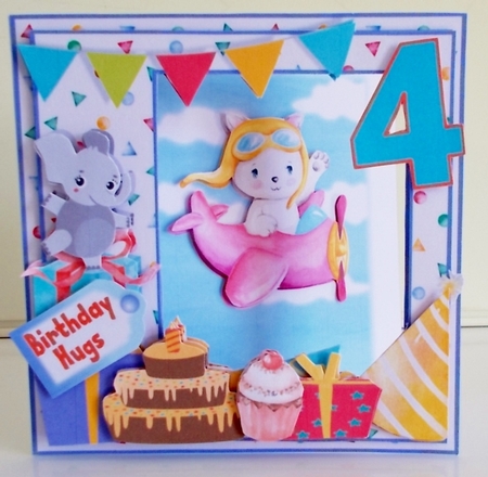 APERTURE FRONT 7x7 CARD KIT - Flying In For Your Birthday! by Pam Stubley