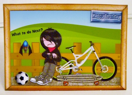 Boy with too many choices on his birthday by Pam Stubley
