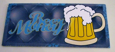 Beer Money Wallet Blue by Pam Stubley