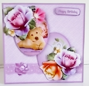 Puppy Love - Decoupage Card Mini Kit by Pam Stubley