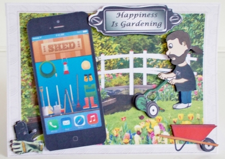 Gardening Phone Card 2 by Pam Stubley