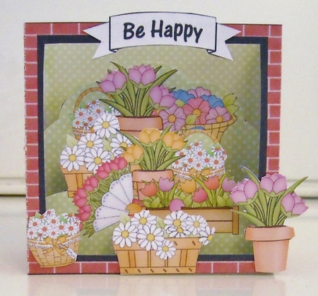 3D Shadow Box Card Mini Kit  -  Buds & Blooms Flower Shop by Pam Stubley