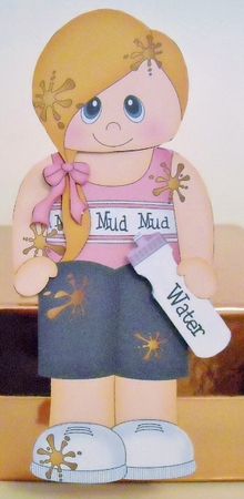 3D On the Shelf Card Kit - Steff is doing the Mud Run! by Pam Stubley
