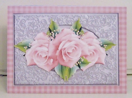 Pretty Roses, pansies and Hydrangeas kit 4 A5 cards by Pam Stubley