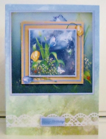 Spring Garden Stacked Card Front by Pam Stubley