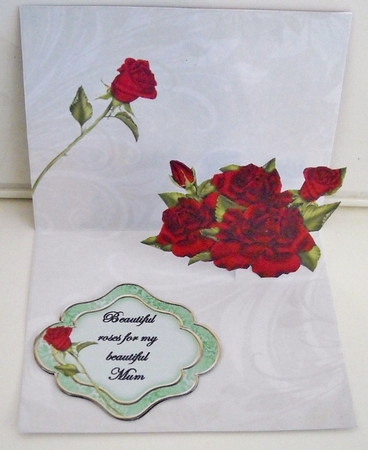 Rose Red Pop up Card Mini Kit by Pam Stubley