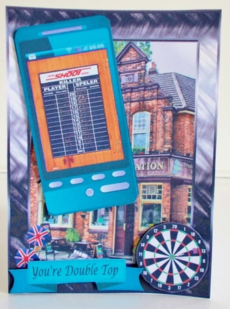 Fathers Day Darts Phone  by Pam Stubley