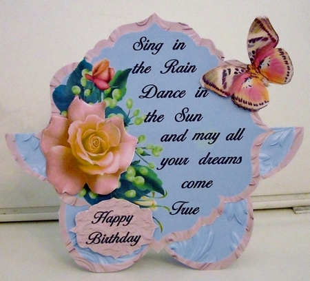 folded card pale pink by Pam Stubley